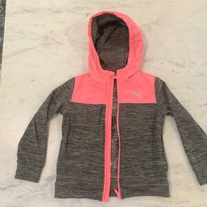 Girls Puma fleece zip up jacket - size xs (5/6)